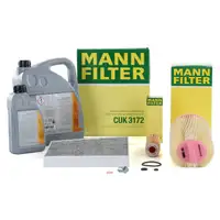 MANN Inspektionskit + 6L ORIGINAL Mercedes-Benz 5W30 Motor&ouml;l W211 E200 E200NGT