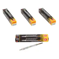 4x NGK Gl&uuml;hkerze Set D-Power 55 9864 CZ304 f&uuml;r Audi Mitsubishi Seat Skoda VW