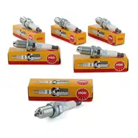 6x NGK Z&uuml;ndkerze Set 2397 BKUR6ET-10 OE-Nummern 101000033AA AUDI 80 100 A4 A6 A8