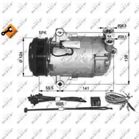 NRF 32426 Kompressor Klimaanlage EASY FIT f&uuml;r OPEL ASTRA G H ZAFIRA A B C