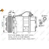 NRF 32168 Kompressor Klimaanlage EASY FIT f&uuml;r VW LT 28-35/46 II TRANSPORTER T4