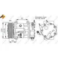 NRF 32240 Kompressor Klimaanlage EASY FIT f&uuml;r CITROEN FIAT LANCIA PEUGEOT