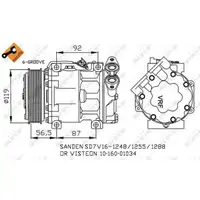 NRF 32271 Kompressor Klimaanlage EASY FIT f&uuml;r FORD MAZDA VOLVO 1.6 DIESEL