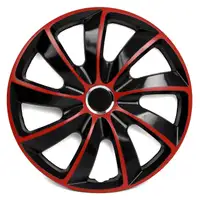 4x Radkappen Radblenden STIG EXTRA 16 Zoll SCHWARZ ROT