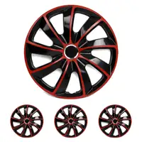 4x Radkappen Radblenden STIG EXTRA 16 Zoll SCHWARZ ROT