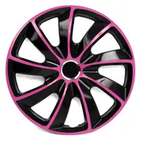 4x Radkappen Radblenden STIG EXTRA 14 Zoll SCHWARZ PINK