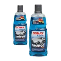 2x 1L 1 Liter SONAX Xtreme Shampoo 2 in 1 ohne Abledern Auto-Reiniger 215300