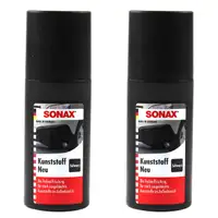 2x SONAX KunststoffNeu Schwarz Kunststoff-Neu KunststoffPflege Pflege 100ml