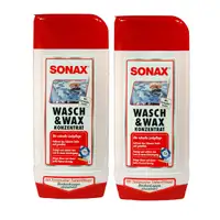 2x 500ml SONAX Autopflege Lackpflege WASCH & WAX 313200