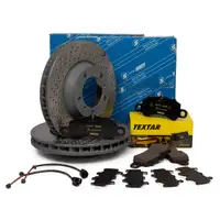SEBRO Bremsscheiben + TEXTAR Bel&auml;ge PORSCHE 718 Boxster Cayman (982) 2.5 S vorne