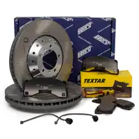 SEBRO Bremsscheiben + TEXTAR Bel&auml;ge PORSCHE Panamera (970) GTS + Turbo / S vorne