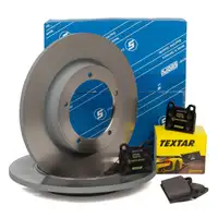 SEBRO Bremsscheiben + TEXTAR Bremsbel&auml;ge f&uuml;r PORSCHE 356 C 1600 SC 95 PS vorne