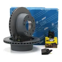 SEBRO Bremsscheiben + TEXTAR Bel&auml;ge PORSCHE 911 2.2-3.0 Turbo 1970-1983 hinten