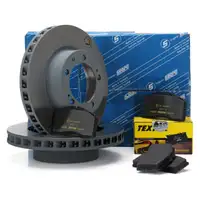SEBRO Bremsscheiben + TEXTAR Bel&auml;ge AUDI 80 AVANT B4 RS2 quattro 315 PS vorne