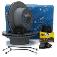 SEBRO Bremsscheiben + TEXTAR Bel&auml;ge + Wako f&uuml;r PORSCHE 944 3.0 S2 211 PS hinten