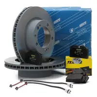 SEBRO Bremsscheiben + TEXTAR Bremsbel&auml;ge + Wako PORSCHE 944 3.0 S2 211 PS vorne