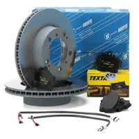SEBRO Bremsscheiben + TEXTAR Bel&auml;ge + Wako PORSCHE BOXSTER (986) 2.5 2.7 vorne