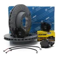 SEBRO Bremsscheiben + TEXTAR Bel&auml;ge PORSCHE 911 (996) Carrera GT3 Turbo hinten