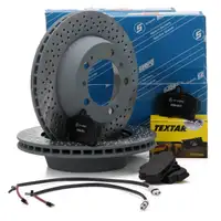 SEBRO Bremsscheiben + TEXTAR Bel&auml;ge PORSCHE BOXSTER CAYMAN (986 987) S hinten