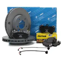 SEBRO Bremsscheiben + TEXTAR Bel&auml;ge Wako PORSCHE CAYENNE 9PA VW TOUAREG 7L vorne