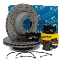 SEBRO Bremsscheiben + TEXTAR Bel&auml;ge PORSCHE 911 (997) 3.8 Carrera S / GTS hinten