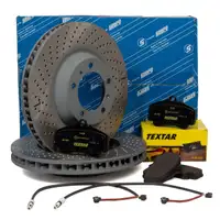 SEBRO Bremsscheiben TEXTAR Bel&auml;ge PORSCHE 911 996 3.6 GT3 GT2 bis 12.2002 vorne