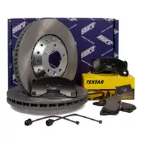 SEBRO Bremsscheiben + TEXTAR Bel&auml;ge + Wako PORSCHE CAYENNE (92A) 1ZL/1LH vorne
