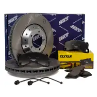 SEBRO Bremsscheiben + TEXTAR Bel&auml;ge PORSCHE PANAMERA (970) GTS + Turbo / S vorne