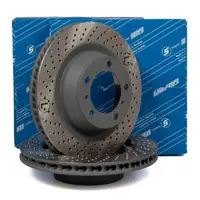 SEBRO Bremsscheiben Satz f&uuml;r PORSCHE 911 (991) 3.0 Carrera + 3.4 Carrera hinten