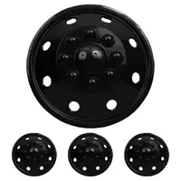 4x Radkappe Radblende RIGA 16 Zoll SCHWARZ f&uuml;r Wohnmobile / Transporter