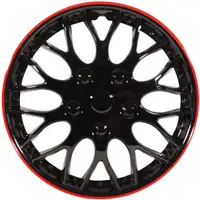 4x Radkappen Radblenden MIAMI SCHWARZ ROT BLACK RED 14 Zoll (4 St&uuml;ck)