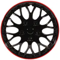 4x Radkappen Radblenden MIAMI SCHWARZ ROT BLACK RED 16 Zoll (4 St&uuml;ck)