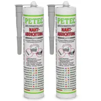2x 310ml PETEC 94131 Multifunktionelle Nahtabdichtung Abdichtung Kartusche GRAU