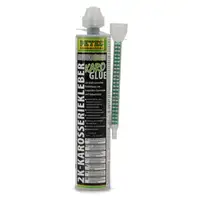 2x PETEC KaroGlue 2K-Karosseriekleber Karosserieklebstoff + Mischrohr 195ml