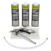 3x 1 L PETEC Hohlraumschutz & Konservierung Hohlraumversiegelung + Spr&uuml;hpistole
