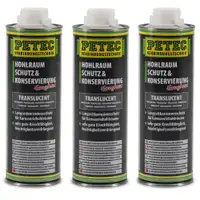 3x 1L PETEC 73510 Hohlraumschutz & Konservierung Hohlraumversiegelung Saugdose