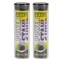 2x 50g PETEC 97350 Power Stahl 2-Komponenten-Knetmasse Metall-Klebstoff
