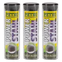 3x 50g PETEC 97350 Power Stahl 2-Komponenten-Knetmasse Metall-Klebstoff