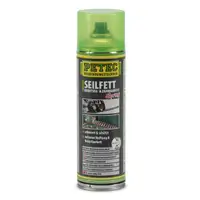 PETEC 71650 Seilfett Seilfettspray Drahtseilfett Zahnradfett Fettspray 2x 500ml