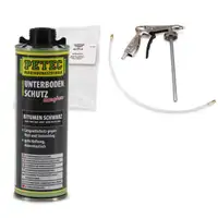 PETEC 73110 Unterbodenschutz BITUMEN SCHWARZ Saugdose 1 Liter + Spr&uuml;hpistole
