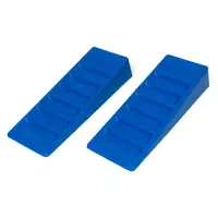 2x PROPLUS Auffahrrampe Ausgleichskeil Stufenkeil Kunststoff BLAU 75mm 3000kg