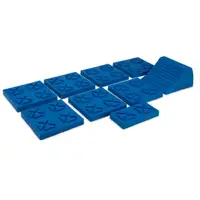 PROPLUS 361562 Multifunktions-Ausgleichskeil Stufenkeil stapelbar 9-teilig BLAU