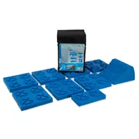PROPLUS 361562 Multifunktions-Ausgleichskeil Stufenkeil stapelbar 9-teilig BLAU