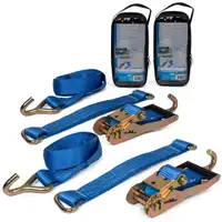 2x PROPLUS Spanngurt-Set f&uuml;r Autotransport Transportgurt Reifengurt 1000kg 3,87m