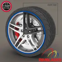 RIMBLADES Flex Felgenschutz Rim Protector & Styling BLAU bis 22 Zoll