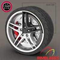RIMBLADES Flex Felgenschutz Rim Protector & Styling WEISS bis 22 Zoll