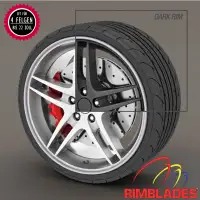 RIMBLADES Flex Felgenschutz Rim Protector & Styling SILBER bis 22 Zoll