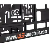 2x WS-AUTOTEILE Kennzeichenhalter Nummernschildhalter 53x14cm SCHWARZ