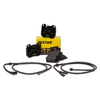 TEXTAR Bremsbel&auml;ge + Warnkontaktkabel PORSCHE 928 4.5 241 PS bis 12.1979 vorne