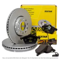 TEXTAR Bremsen Kit Bremsscheiben + Bel&auml;ge + Wako f&uuml;r Fiat Bravo Idea Linea vorne